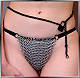 Deluxe Womens chainmail g-string in metal