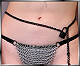 Blacklock Waist Chain shown w/Womens Chainmaille G-string & Crystalweave Bikini Top