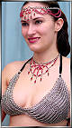 Chainmail bikini top shown w/WebArt necklace (headband may be available by special request)