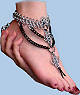 Raven Barefoot Sandal slave anklet w/Raven slave bracelet
