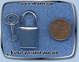 Nickel polished padlock (not sold separately)