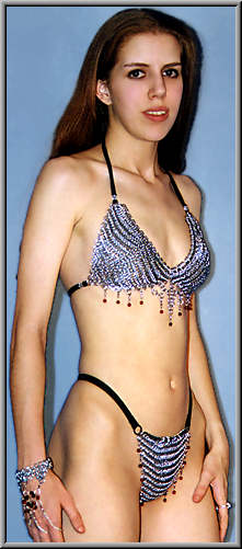 Amira chain-mail bikini top, Chainmail belly dance bikini handwoven from  metal wire by Chainmail & More