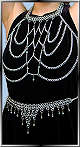 Amira waistchain shown w/clear AB beads and Amira Bodyjewelry