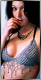 Crystalweave bikini top shown w/jet beads