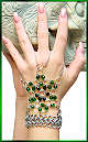 Dancer Handstar w/emerald green & black center