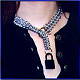 Lock-et chain mail collar close-up shown w/black lock