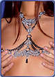 Raven neck to nipple decoration w/Raven arm bands & slave bracelets, Amira headband