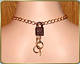 Gold-tone ShadowPoint locking necklace back view w/lock