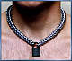Snake slave collar w/black lock