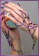WebArt hand bracelet in amethyst purple