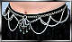 WebArt waist chain in silver-tone w/Steel-lace choker